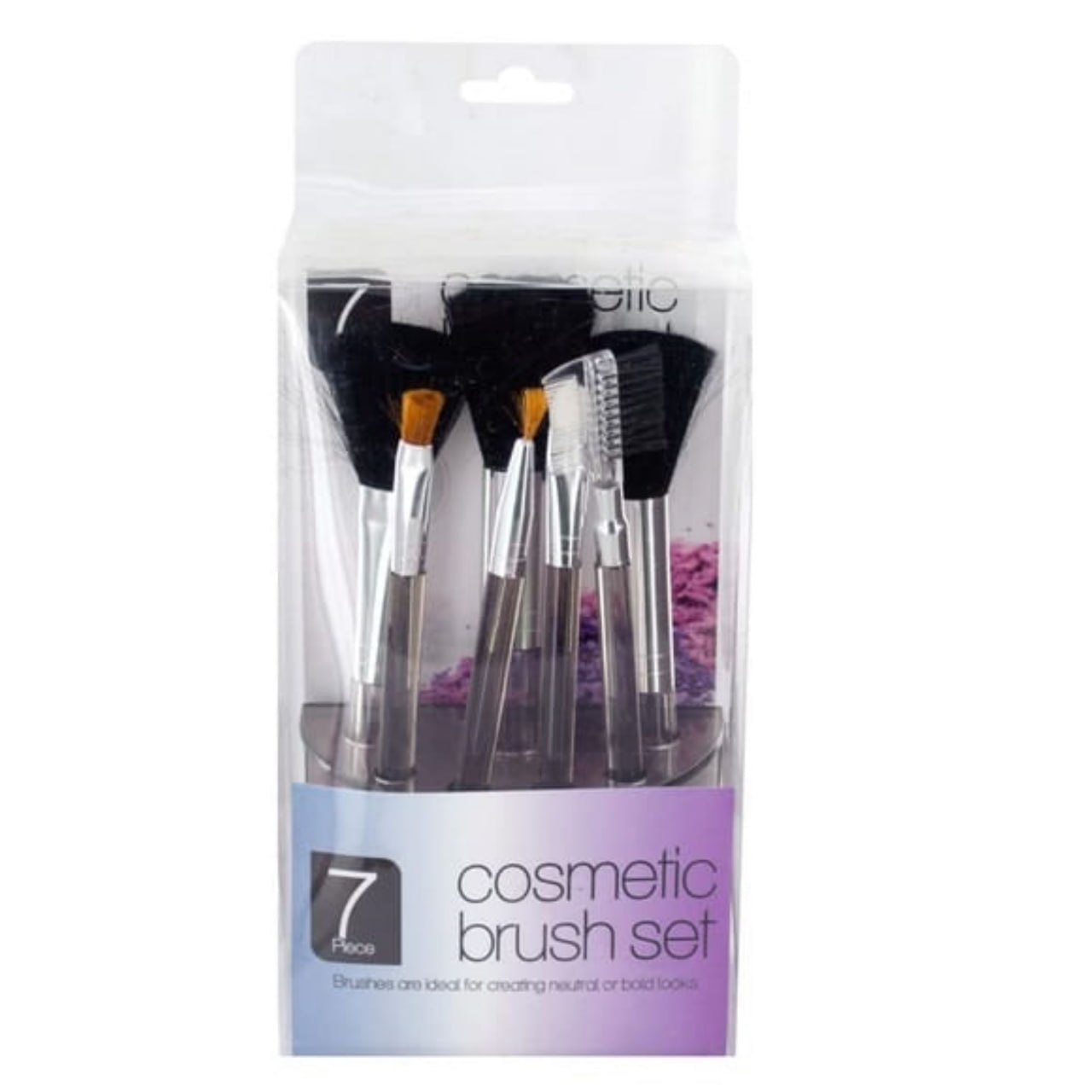 Cosmetic Brush Set Plastic Stand