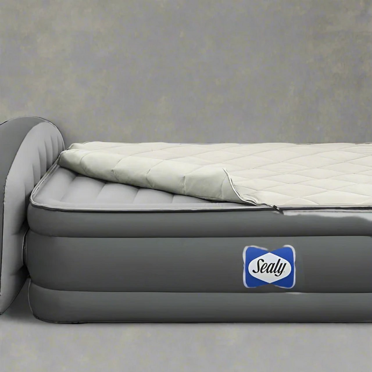 Sealy AlwayzAire Queen Size store Airbed with Headboard Built In Pump & Case Open Box